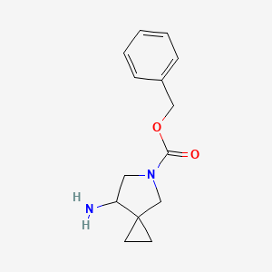 molecular formula C14H18N2O2 B1380885 Benzyl 7-amino-5-azaspiro[2.4]heptane-5-carboxylate CAS No. 400841-18-1