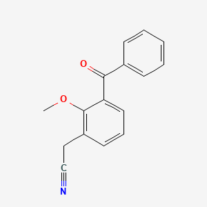 (3-Benzoyl-2-methoxyphenyl)acetonitrile