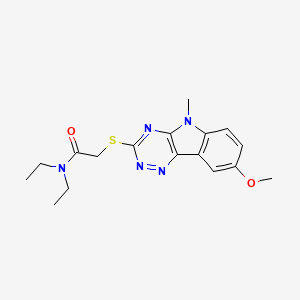 Acetamide,N,N-diethyl-2-[(8-methoxy-5-methyl-5H-1,2,4-triazino[5,6-B]indol-3-YL)thio]-