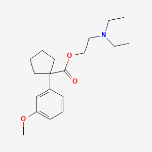 Cyclopentanecarboxylic acid, 1-(m-methoxyphenyl)-, 2-(diethylamino)ethyl ester