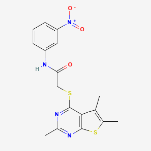 Acetamide,N-(3-nitrophenyl)-2-[(2,5,6-trimethylthieno[2,3-D]pyrimidin-4-YL)thio]-