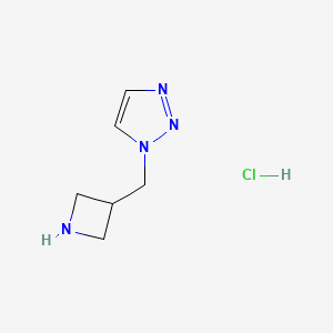 molecular formula C6H11ClN4 B1380892 1-(azetidin-3-ylmethyl)-1H-1,2,3-triazole hydrochloride CAS No. 1824054-42-3