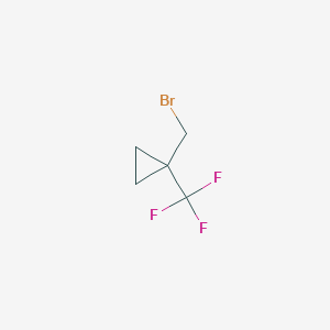 molecular formula C5H6BrF3 B1380896 1-(Bromomethyl)-1-(trifluoromethyl)cyclopropane CAS No. 1155272-93-7