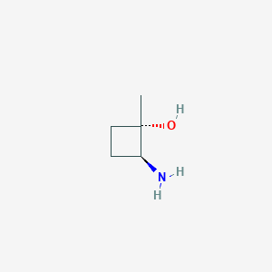 molecular formula C5H11NO B13808999 Cyclobutanol,2-amino-1-methyl-,cis-(+)-(9CI) 