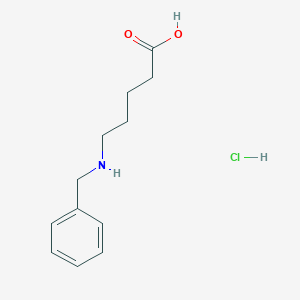 molecular formula C12H18ClNO2 B1380906 5-(Benzylamino)pentanoic acid hydrochloride CAS No. 137565-39-0