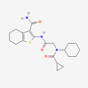 2-[[2-[Cyclohexyl(cyclopropanecarbonyl)amino]acetyl]amino]-4,5,6,7-tetrahydro-1-benzothiophene-3-carboxamide