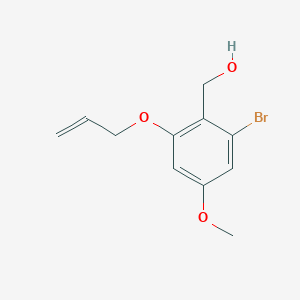 molecular formula C11H13BrO3 B1380907 2-(Allyloxy)-6-bromo-4-methoxybenzyl Alcohol CAS No. 1820705-12-1