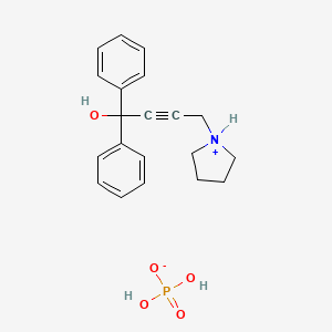 molecular formula C20H24NO5P B1380909 1-(4-Hydroxy-4,4-diphenylbut-2-ynyl)pyrrolidinium dihydrogen phosphate CAS No. 54118-66-0