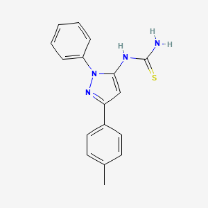 molecular formula C17H16N4S B1380911 1-(1-Phenyl-3-p-tolyl-1H-pyrazol-5-yl)thiourea CAS No. 851052-50-1