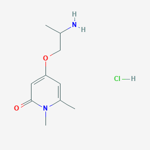 molecular formula C10H17ClN2O2 B1380914 4-(2-aminopropoxy)-1,6-dimethylpyridin-2(1H)-one hydrochloride CAS No. 1823316-22-8