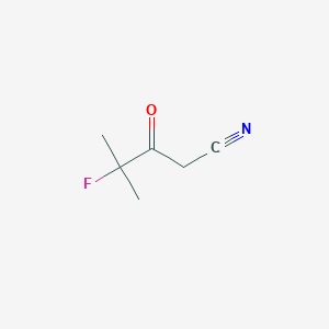 molecular formula C6H8FNO B1380917 4-Fluoro-4-methyl-3-oxopentanenitrile CAS No. 1188907-26-7