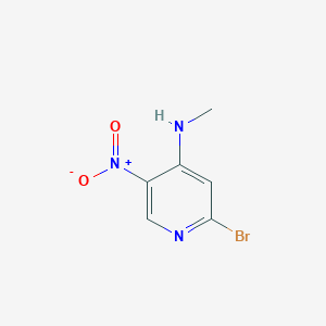 molecular formula C6H6BrN3O2 B1380918 2-溴-N-甲基-5-硝基吡啶-4-胺 CAS No. 1234014-33-5