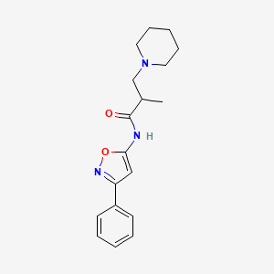 alpha-Methyl-N-(3-phenyl-5-isoxazolyl)-1-piperidinepropanamide