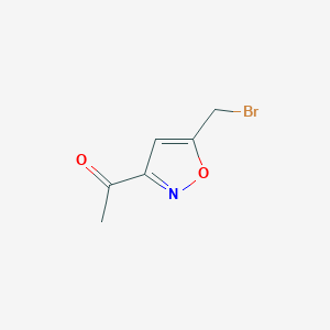 molecular formula C6H6BrNO2 B1380921 3-Acetyl-5-(bromomethyl)isoxazole CAS No. 852107-62-1