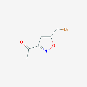 molecular formula C6H6BrNO2 B1380921 1-[5-(bromomethyl)-1,2-oxazol-3-yl]ethan-1-one CAS No. 852107-62-1