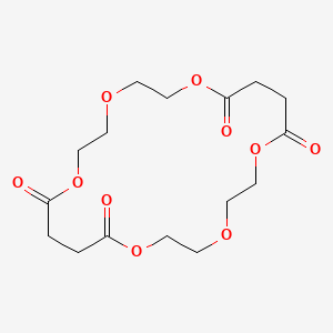 molecular formula C16H24O10 B13809248 1,4,7,12,15,18-Hexaoxacyclodocosane-8,11,19,22-tetrone CAS No. 77022-93-6