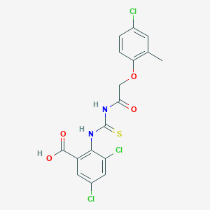 3,5-Dichloro-2-[[2-(4-chloro-2-methylphenoxy)acetyl]carbamothioylamino]benzoic acid