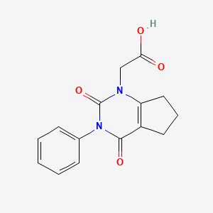 1H-Cyclopentapyrimidine-1-acetic acid, 2,3,4,5,6,7-hexahydro-2,4-dioxo-3-phenyl-