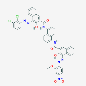 2-Naphthalenecarboxamide, 4-((2,3-dichlorophenyl)azo)-3-hydroxy-N-(5-(((3-hydroxy-4-((2-methoxy-4-nitrophenyl)azo)-2-naphthalenyl)carbonyl)amino)-1-naphthalenyl)-