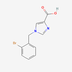 molecular formula C11H9BrN2O2 B1380948 1-(2-Bromobenzyl)-1H-imidazole-4-carboxylic acid CAS No. 1439897-67-2