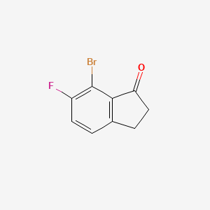 molecular formula C9H6BrFO B1380951 7-溴-6-氟-1-茚酮 CAS No. 1260011-83-3