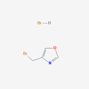 molecular formula C4H5Br2NO B1380955 4-Bromomethyl-oxazole hydrobromide CAS No. 1427195-15-0
