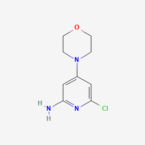 molecular formula C9H12ClN3O B1380965 2-Amino-6-chloro-4-morpholinopyridine CAS No. 1285603-68-0