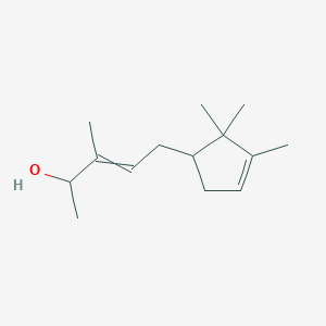 B13809687 3-Penten-2-ol, 3-methyl-5-(2,2,3-trimethyl-3-cyclopenten-1-yl)- CAS No. 68480-04-6