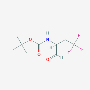 molecular formula C9H14F3NO3 B1380975 tert-butyl N-(4,4,4-trifluoro-1-oxobutan-2-yl)carbamate CAS No. 1056467-83-4