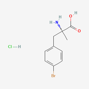 molecular formula C10H13BrClNO2 B1380980 (R)-2-Amino-3-(4-bromo-phenyl)-2-methyl-propionic acid hydrochloride CAS No. 945918-71-8