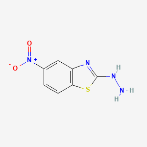 molecular formula C7H6N4O2S B13809876 2(3H)-Benzothiazolone,5-nitro-,hydrazone(9CI) 