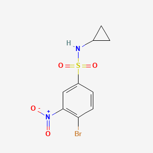 molecular formula C9H9BrN2O4S B1380991 4-溴-N-环丙基-3-硝基苯磺酰胺 CAS No. 1449412-80-9