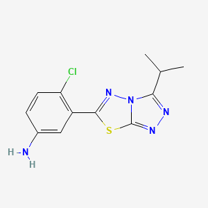 4-Chloro-3-(3-isopropyl[1,2,4]triazolo[3,4-B][1,3,4]thiadiazol-6-YL)aniline