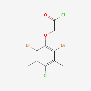 molecular formula C10H8Br2Cl2O2 B13809965 (2,6-Dibromo-4-chloro-3,5-dimethylphenoxy)acetyl chloride 