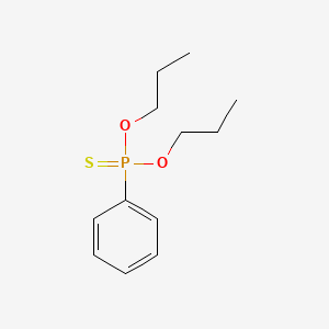 molecular formula C12H19O2PS B13809967 Phenyl-phosphonothioic acid dipropyl ester CAS No. 66552-70-3