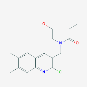 N-[(2-chloro-6,7-dimethylquinolin-3-yl)methyl]-N-(2-methoxyethyl)propanamide