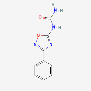 molecular formula C9H8N4O2 B13809997 1,2,4-Oxadiazole, 3-phenyl-5-ureido- CAS No. 5421-95-4