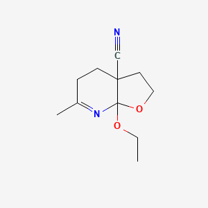 7a-Ethoxy-6-methyl-2,3,5,7a-tetrahydrofuro[2,3-b]pyridine-3a(4H)-carbonitrile