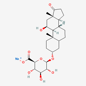 molecular formula C25H37NaO9 B1381006 5alpha-Androstan-3alpha,11beta-diol-17-one 3-glucosiduronate CAS No. 35259-60-0