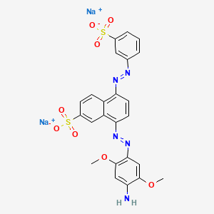 Disodium 8-((4-amino-2,5-dimethoxyphenyl)azo)-5-((3-sulphonatophenyl)azo)naphthalene-2-sulphonate