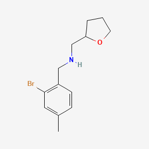 molecular formula C13H18BrNO B1381013 [(2-Bromo-4-methylphenyl)methyl](oxolan-2-ylmethyl)amine CAS No. 1549084-74-3