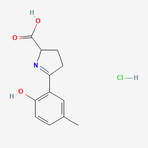 3,4-Dihydro-5-(2-hydroxy-5-methylphenyl)-2h-pyrrole-2-carboxylic acid hydrochloride