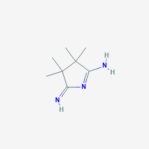 molecular formula C8H15N3 B13810208 2H-Pyrrol-5-amine,3,4-dihydro-2-imino-3,3,4,4-tetramethyl- 