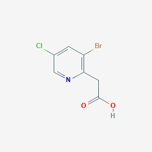 molecular formula C7H5BrClNO2 B1381024 2-(3-溴-5-氯吡啶-2-基)乙酸 CAS No. 1214341-90-8