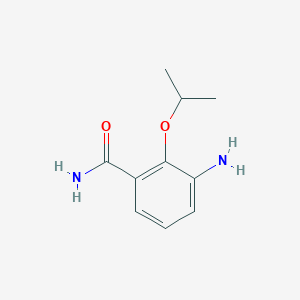 molecular formula C10H14N2O2 B1381027 3-Amino-2-(propan-2-yloxy)benzamide CAS No. 1369902-96-4