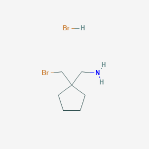 molecular formula C7H15Br2N B1381038 [1-(Bromomethyl)cyclopentyl]methanamine hydrobromide CAS No. 1803600-73-8