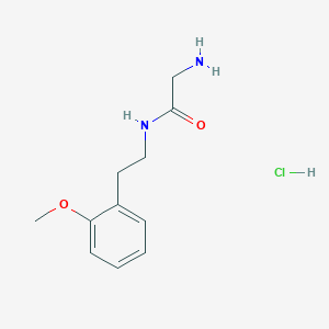molecular formula C11H17ClN2O2 B1381039 2-氨基-N-[2-(2-甲氧基苯基)乙基]乙酰胺盐酸盐 CAS No. 1803592-00-8