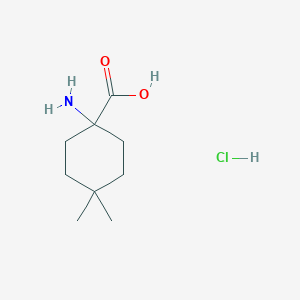 molecular formula C9H18ClNO2 B1381041 1-氨基-4,4-二甲基环己烷-1-羧酸盐酸盐 CAS No. 1803601-45-7