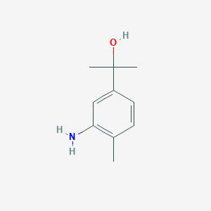 molecular formula C10H15NO B1381046 2-(3-氨基-4-甲基苯基)丙醇 CAS No. 1048389-81-6