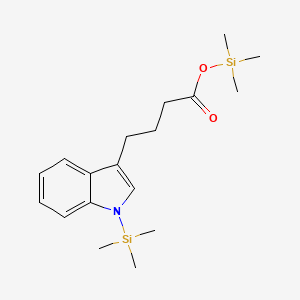 molecular formula C18H29NO2Si2 B13810572 1-Trimethylsilyl-1H-indole-3-butyric acid trimethylsilyl ester 